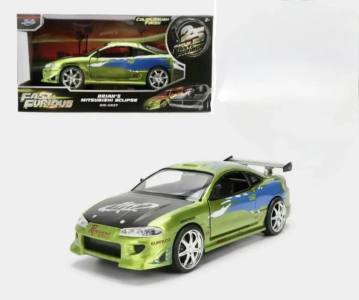 Jada Brian’s Mitsubishi Eclipse 1:32 Fast & Furious Verde - Chido Toys