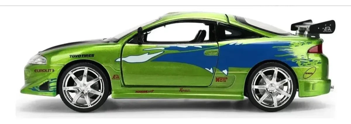 Jada Brian’s Mitsubishi Eclipse 1:32 Fast & Furious Verde - Chido Toys
