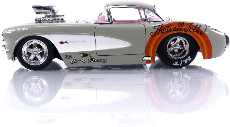 Jada Chevy Corvette 1957 Looney Tunes Bugs Bunny 1:24 gris - Chido Toys