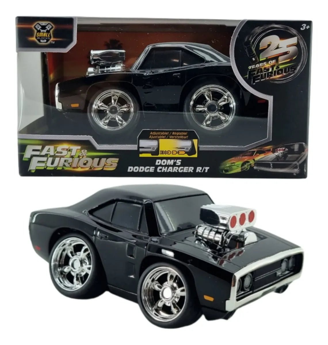 Jada Fast & Furious Dom’s Dodge Charger R/T Black Ajustable - Chido Toys