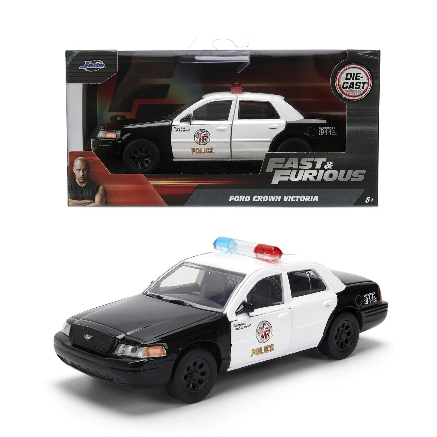 Jada Ford Crown Victoria Police 1:32 Fast & Furious - Chido Toys