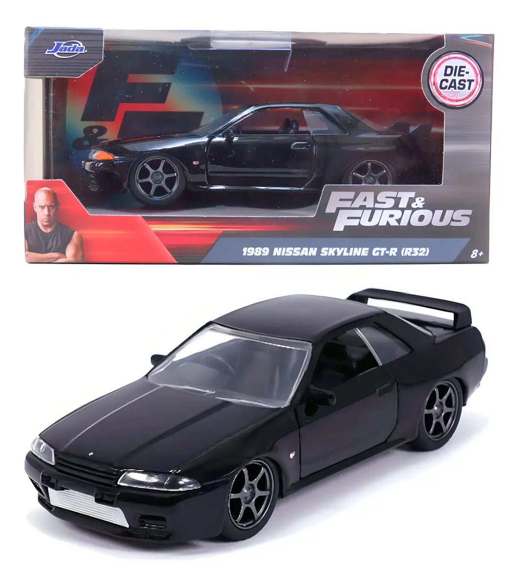 Jada Nissan Skyline GT - R R32 Fast & Furious 1:32 Negro - Chido Toys