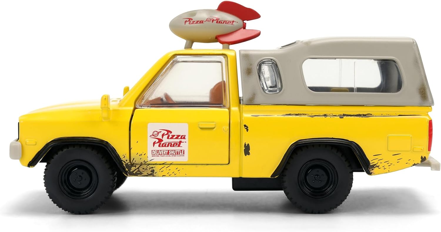 Jada Toys Pizza Planet Truck 1:32 amarilla con apertura de puertas - Chido Toys