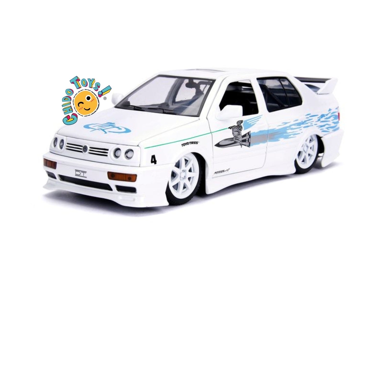 Jetta 1995 Brian´s a escala 1/24, Fast & Furious, Modelo Coleccionable de Metal con Detalles Realistas - Chido Toys