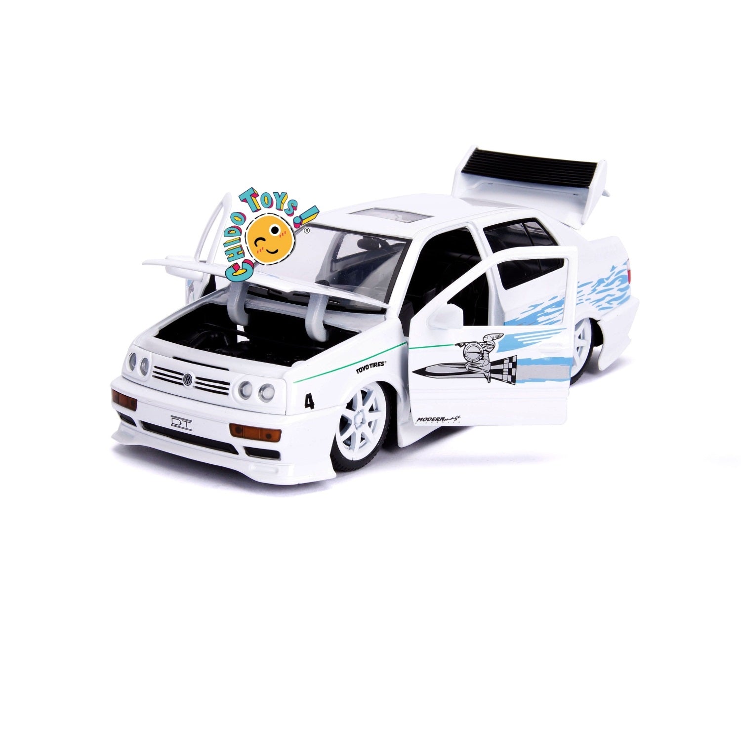 Jetta 1995 Brian´s a escala 1/24, Fast & Furious, Modelo Coleccionable de Metal con Detalles Realistas - Chido Toys