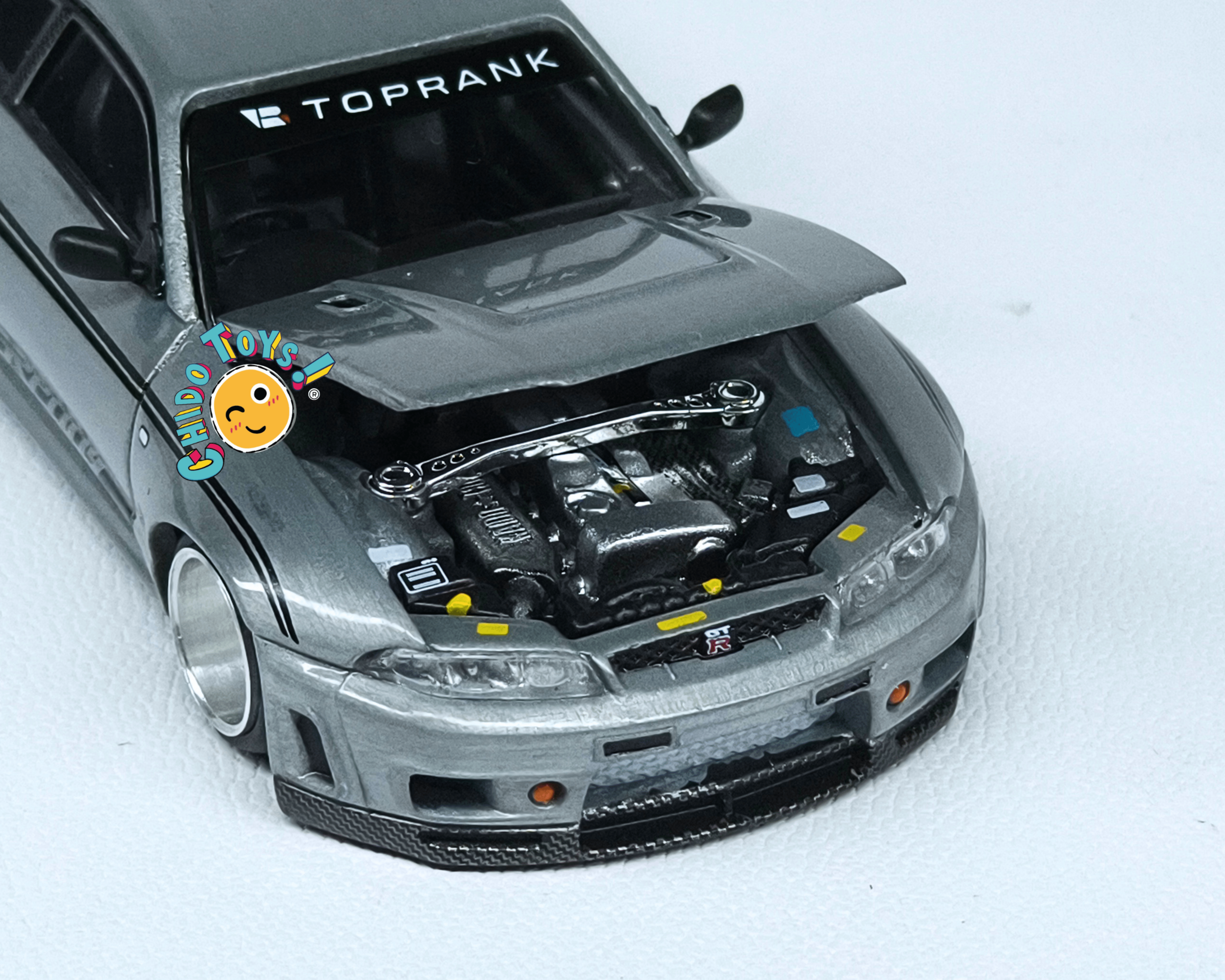 Kaido House 097Nissan Skyline GT - R R33 CHASE 1:64 metal expuesto - Chido Toys
