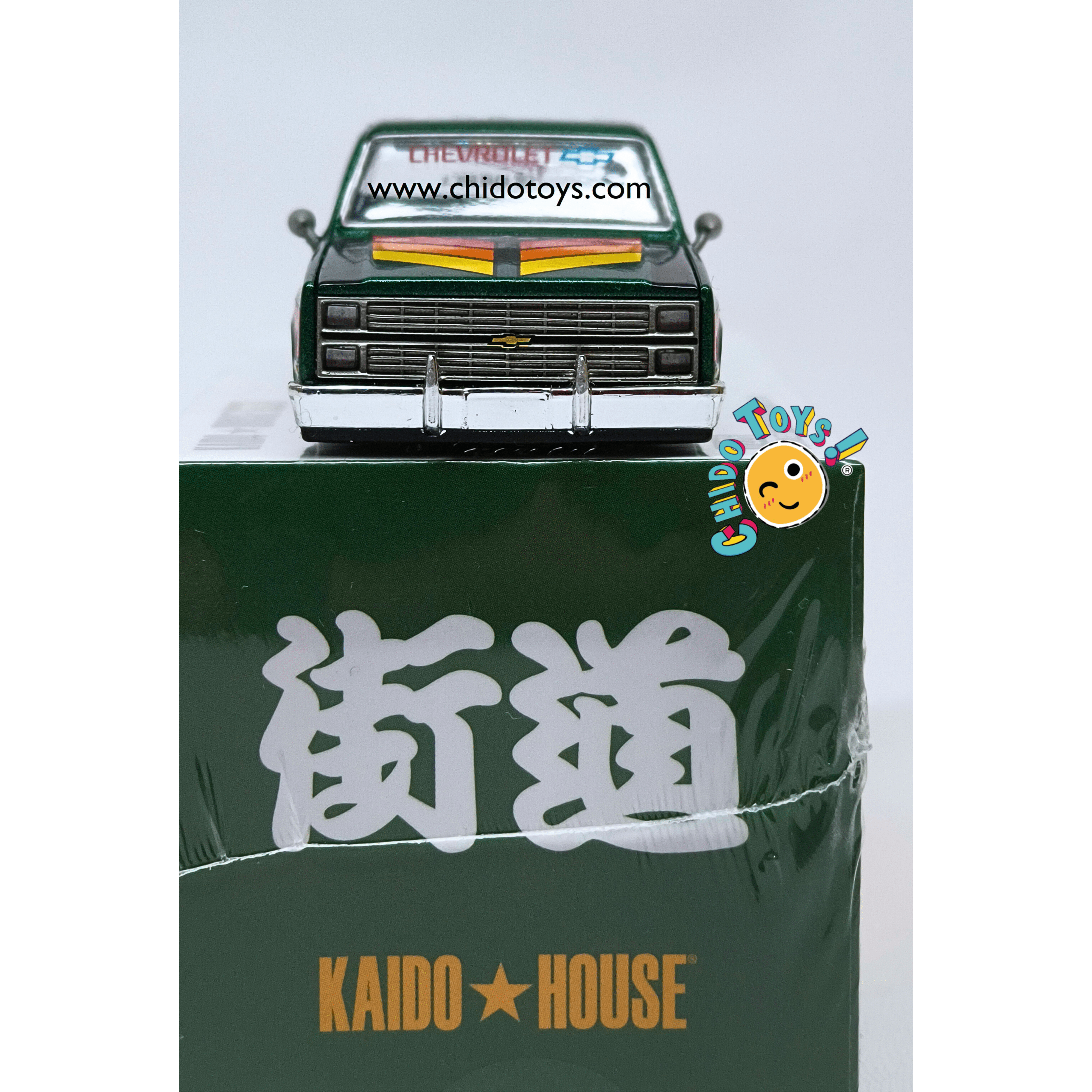 Kaido House Chevrolet Silverado Kaido Works V3 1:64 Verde - Chido Toys