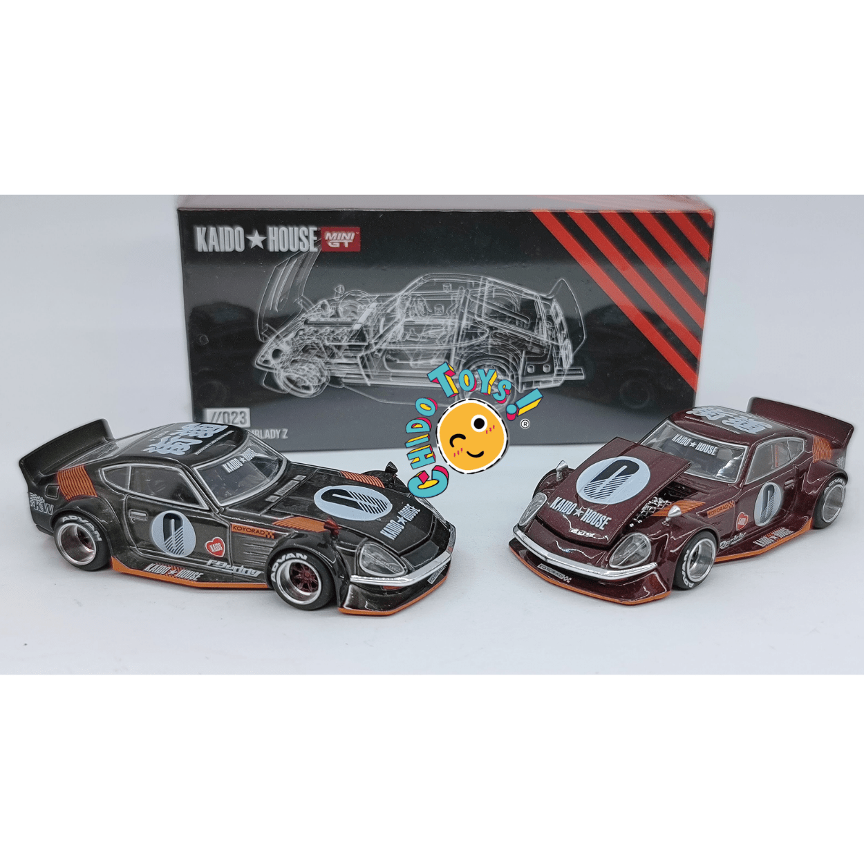 Kaido House × Mini GT Datsun Fairlady Z 023 — CHASE 1:64 (color especial) - Chido Toys