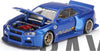 Kaido House Nissan Skyline GT-R R34 V1 1:64 azul metálico - Chido Toys