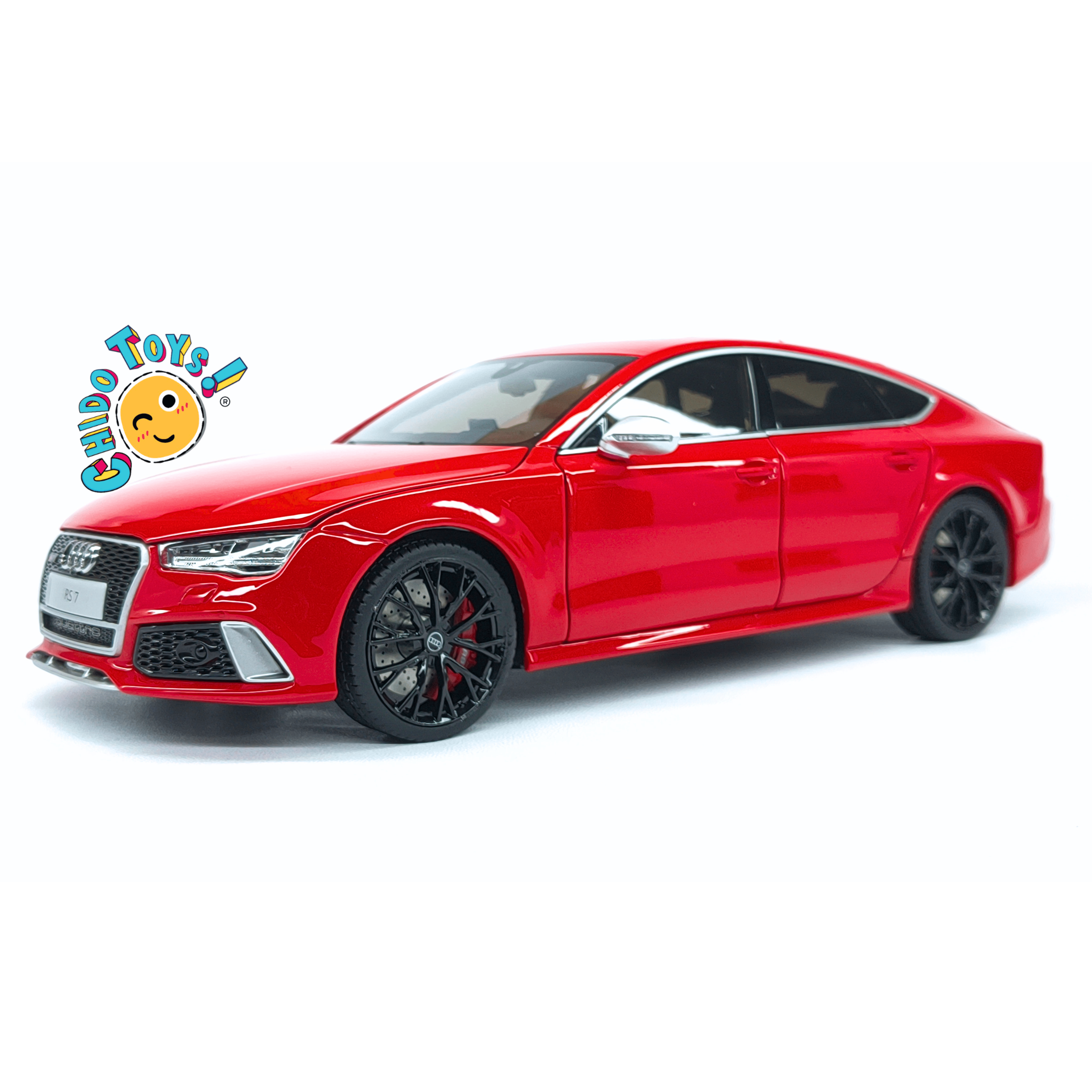 KengFai Audi RS7 Sportback C7 1:18 rojo diecast con apertura total - Chido Toys
