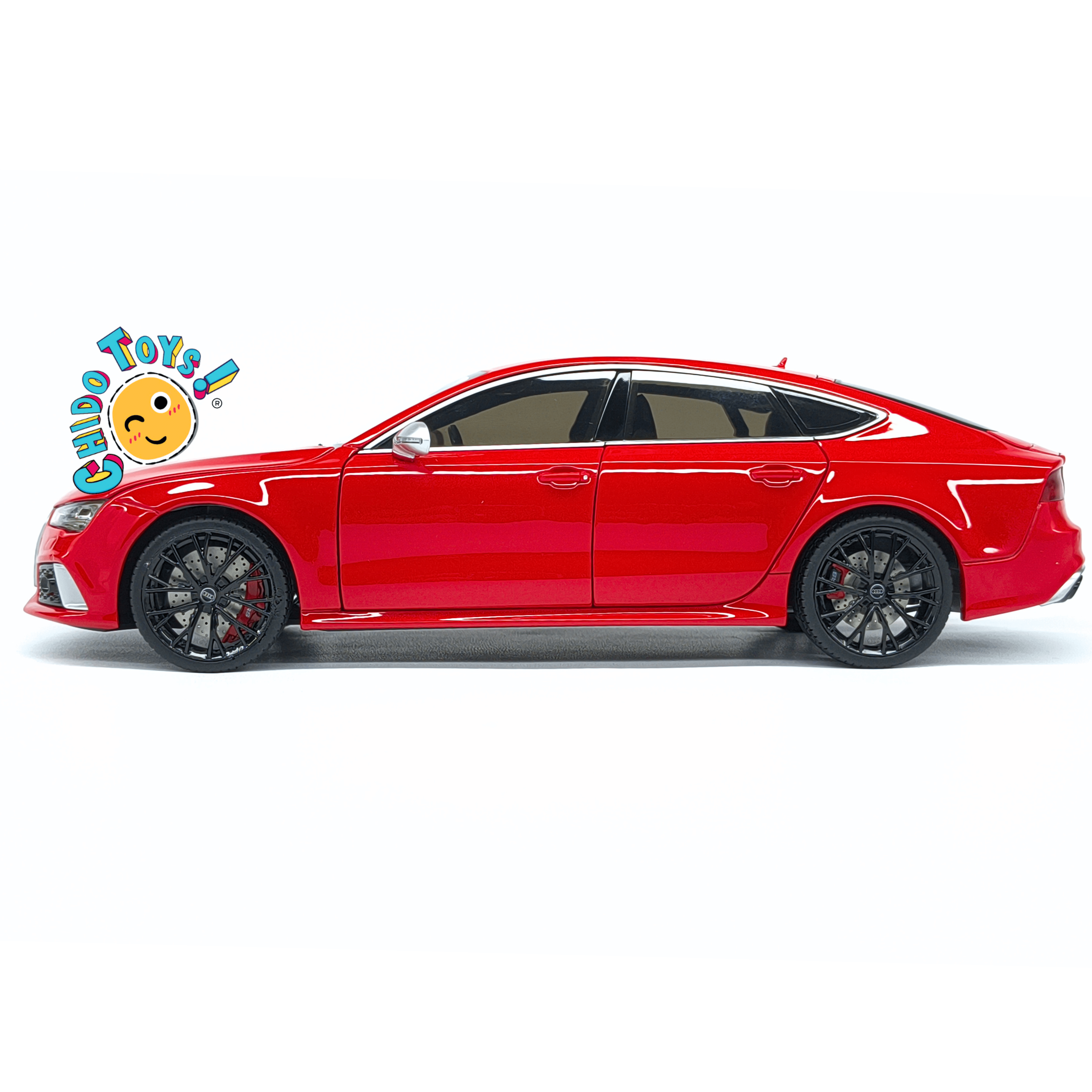 KengFai Audi RS7 Sportback C7 1:18 rojo diecast con apertura total - Chido Toys