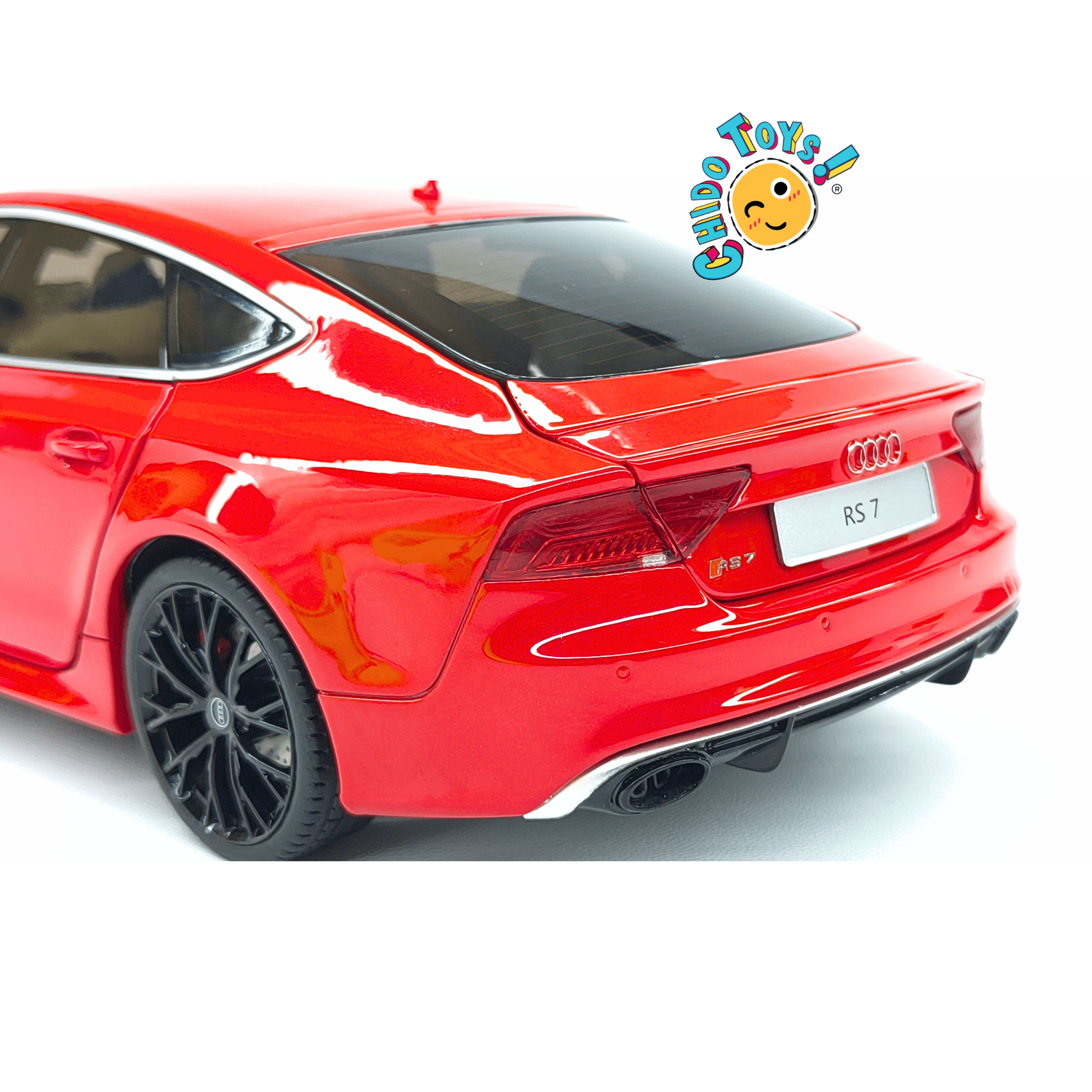 KengFai Audi RS7 Sportback C7 1:18 rojo diecast con apertura total - Chido Toys
