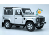 Kyosho Land Rover Defender 90 Indus Silver 1:18 con apertura total - Chido Toys