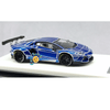 Lamborghini Aventador King Model escala 1:64 azul metálico con líneas glow, llantas de goma y capelo acrílico