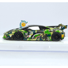 Lamborghini Huracán GT Liberty Walk “A Bathing Ape” Camuflaje Verde 1:64 con Base y Capelo – Flame Models - Chido Toys