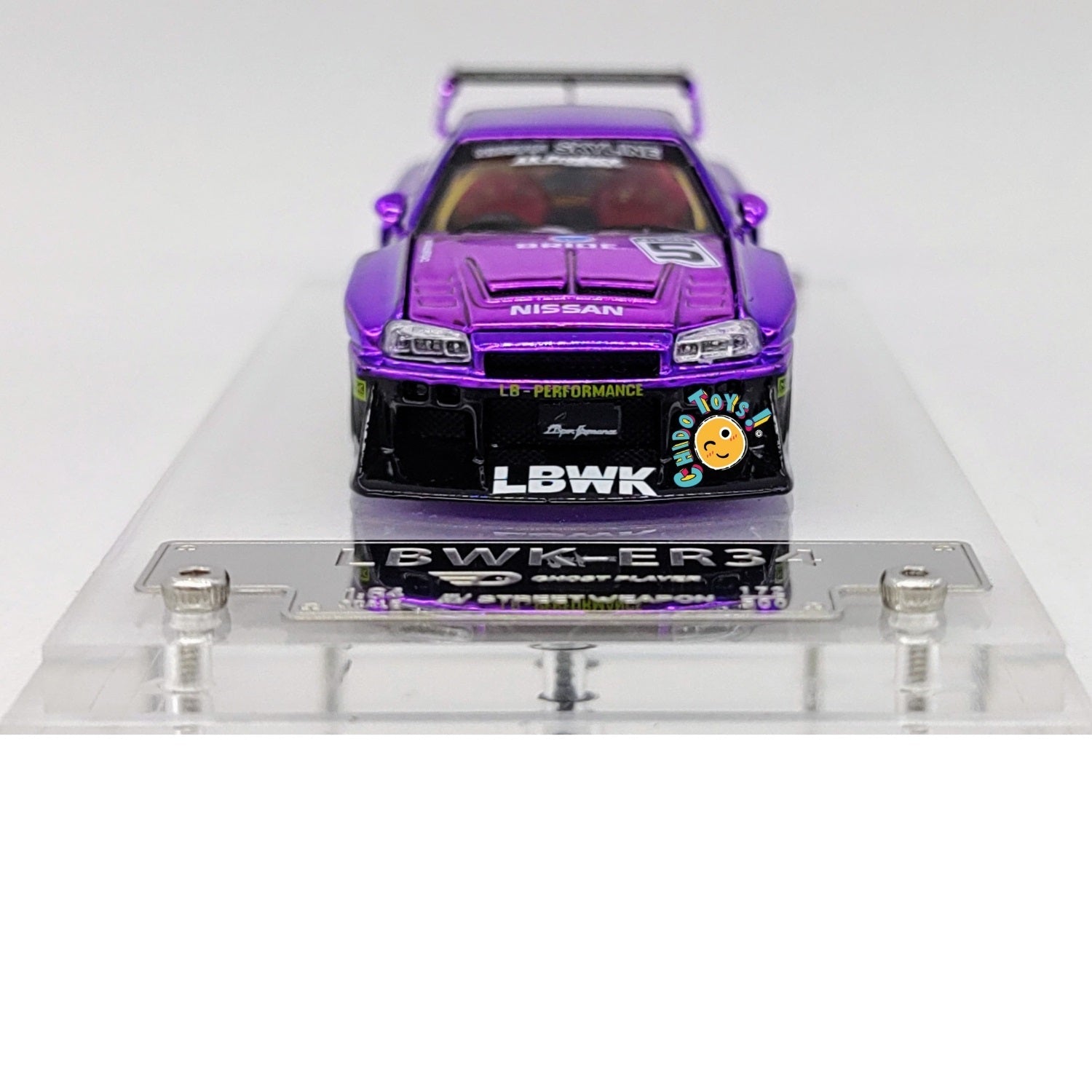 LBWK Skyline ER34 Chrome Purple 1/64 – Street Weapon - Chido Toys