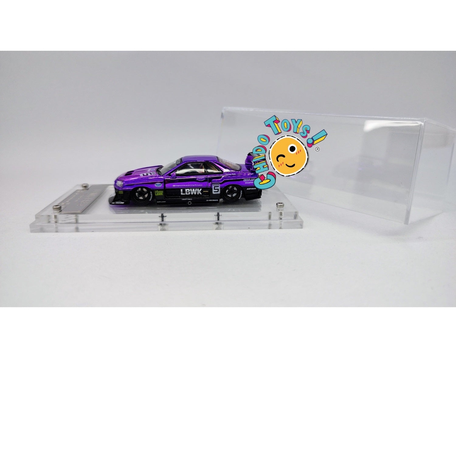 LBWK Skyline ER34 Chrome Purple 1/64 – Street Weapon - Chido Toys