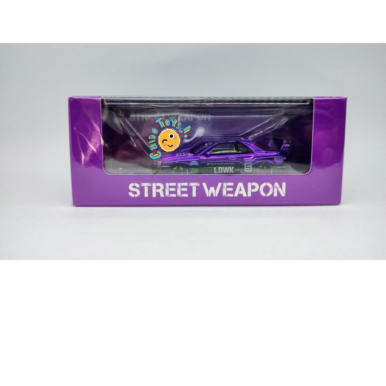 LBWK Skyline ER34 Chrome Purple 1/64 – Street Weapon - Chido Toys