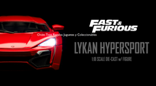 Cargar imagen en el visor de la galería, Auto a escala marca Jada, Modelo Lykan Hypersport con Iluminación Led y Figura
