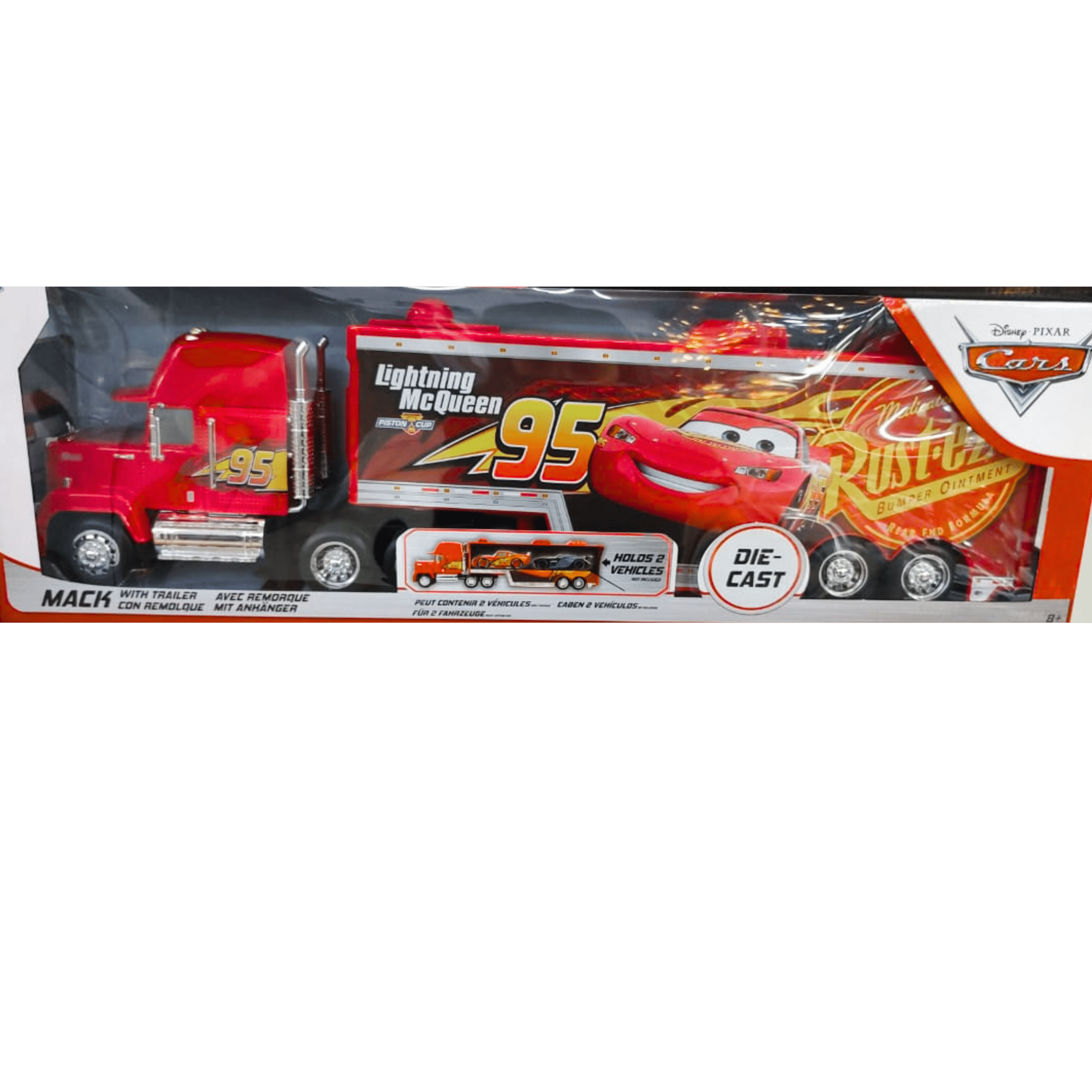 Mack con tráiler Lightning McQueen 95 diecast - Chido Toys