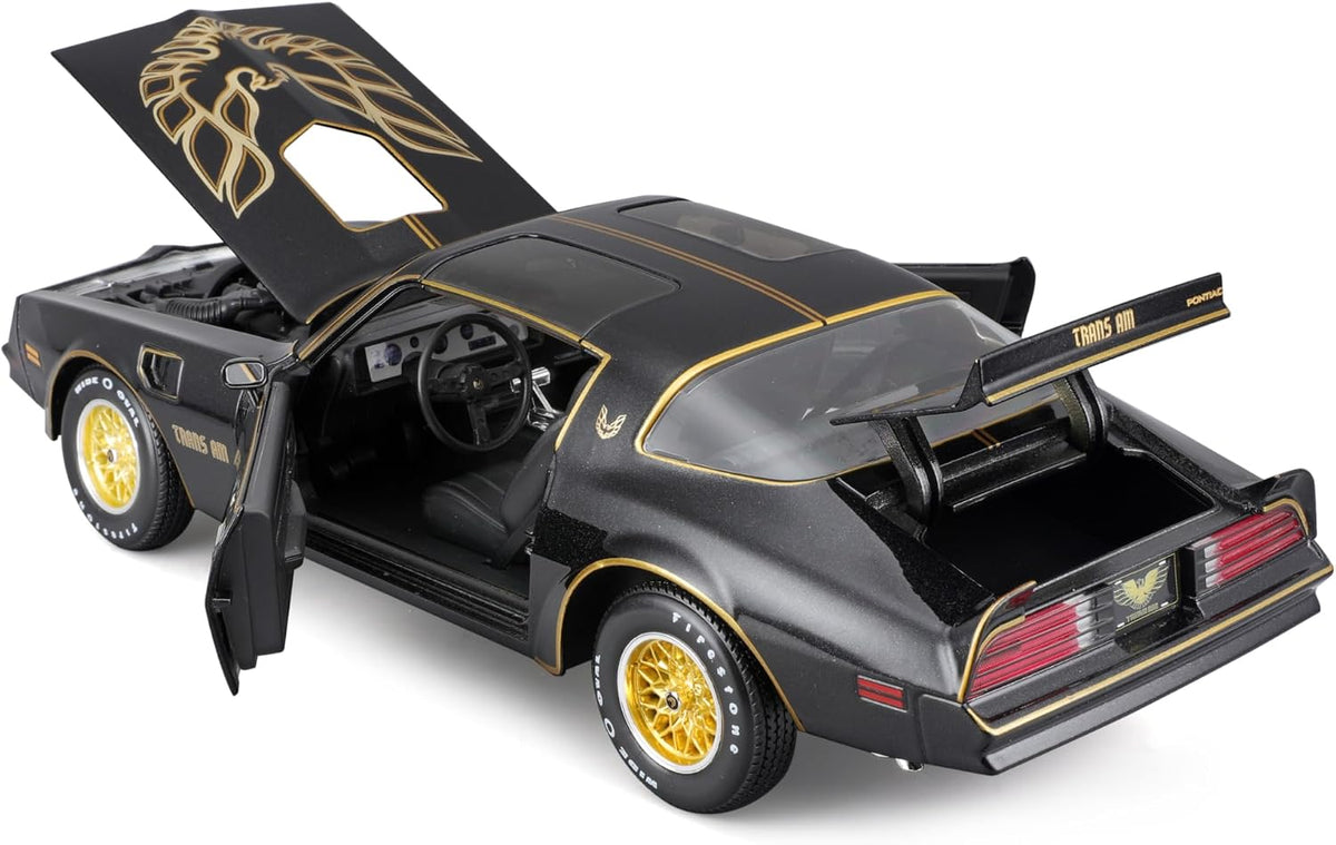 Maisto 1978 Pontiac Firebird Trans Am Special Edition 1:18 negro con apertura total - Chido Toys