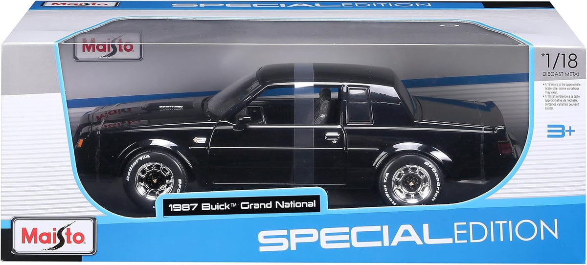 Maisto Buick Grand National 1987 Special Edition 1:18 negro con apertura total - Chido Toys