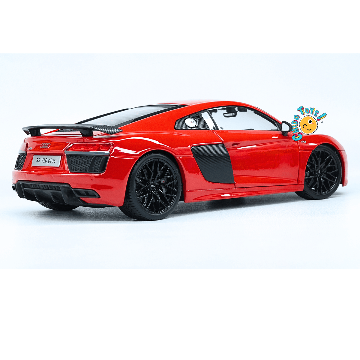 Maisto Exclusive Audi R8 V10 Plus 1:18 blanco con dirección y suspensión - Chido Toys