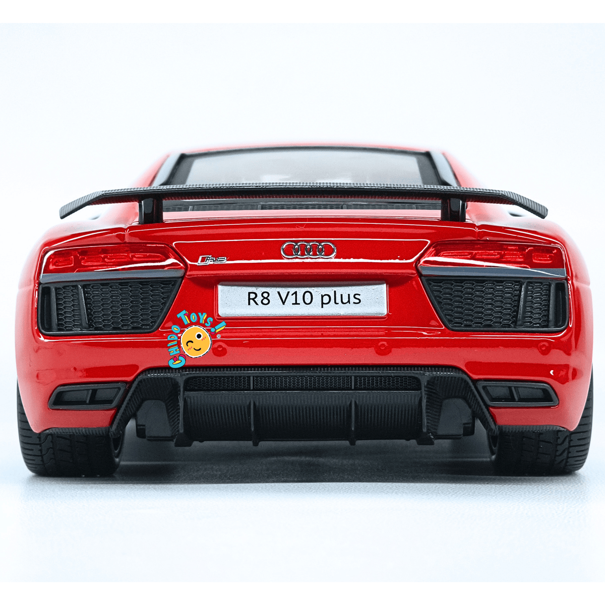 Maisto Exclusive Audi R8 V10 Plus 1:18 blanco con dirección y suspensión - Chido Toys