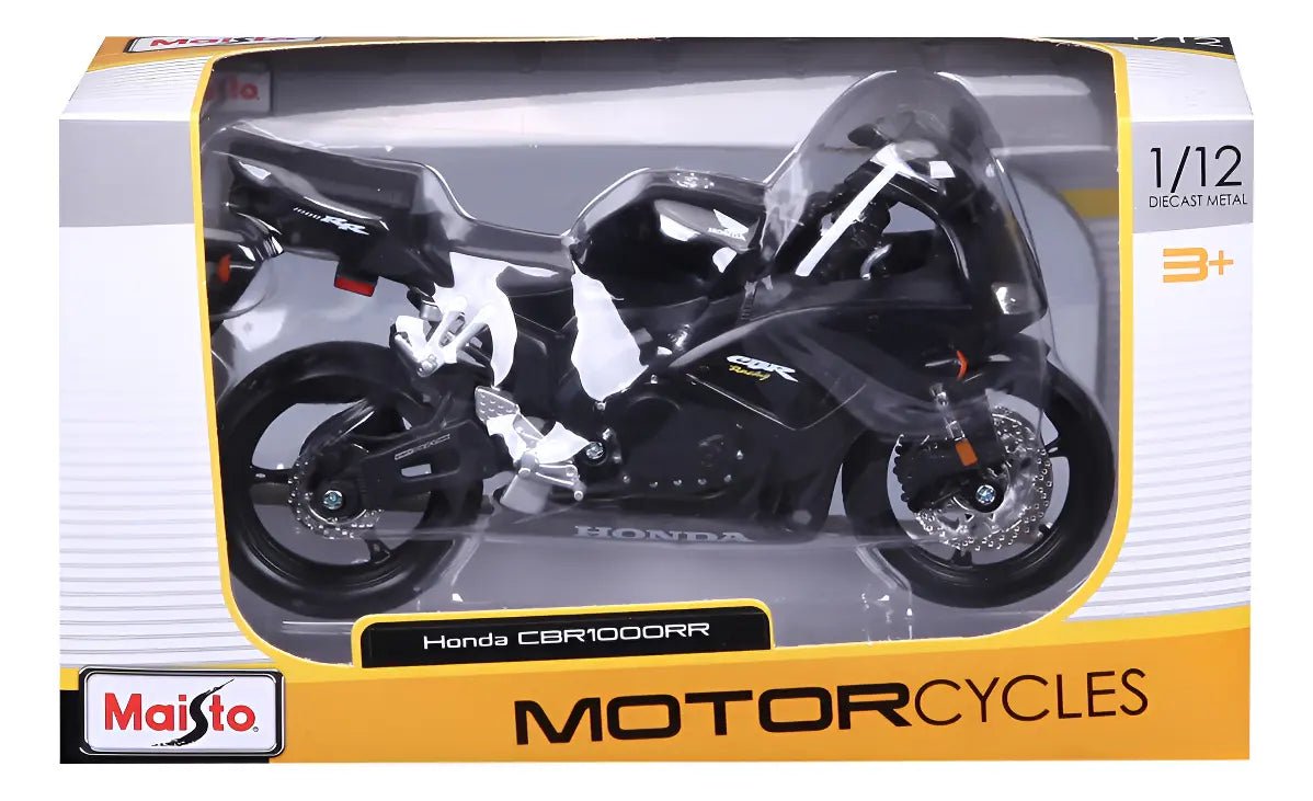 Maisto Honda CBR1000RR 1:12 Negra Diecast Racing - Chido Toys