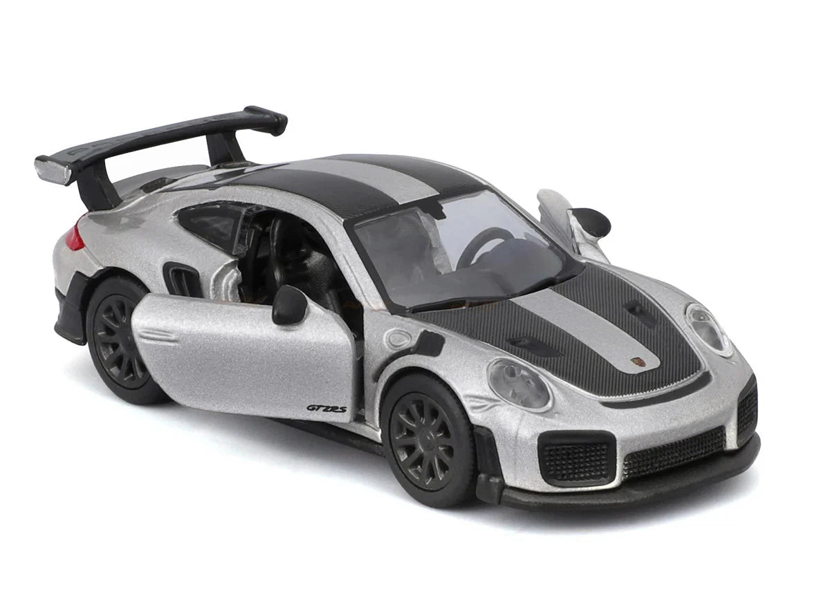 Maisto Speed Icons Porsche 911 GT2 RS 1:64 plateado con puertas abatibles - Chido Toys