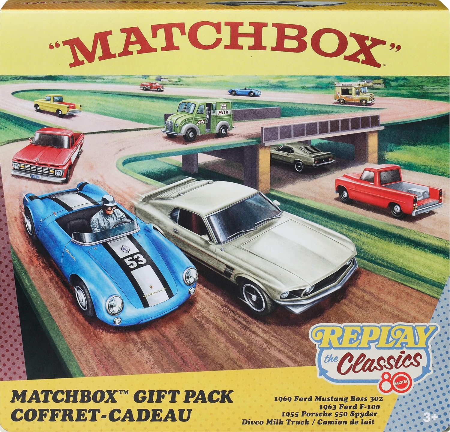 Matchbox Replay the Classics Gift Pack 80 Aniversario 4 autos 1:64 - Chido Toys