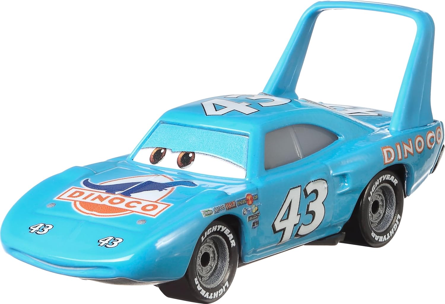 Mattel Cars El Rey Dinoco 1:55 metal azul clásico - Chido Toys
