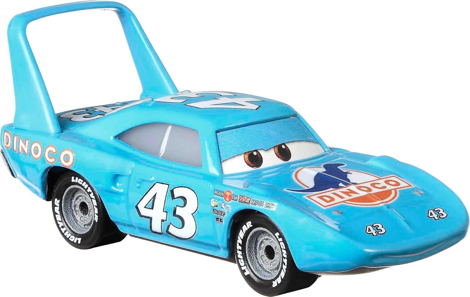 Mattel Cars El Rey Dinoco 1:55 metal azul clásico - Chido Toys