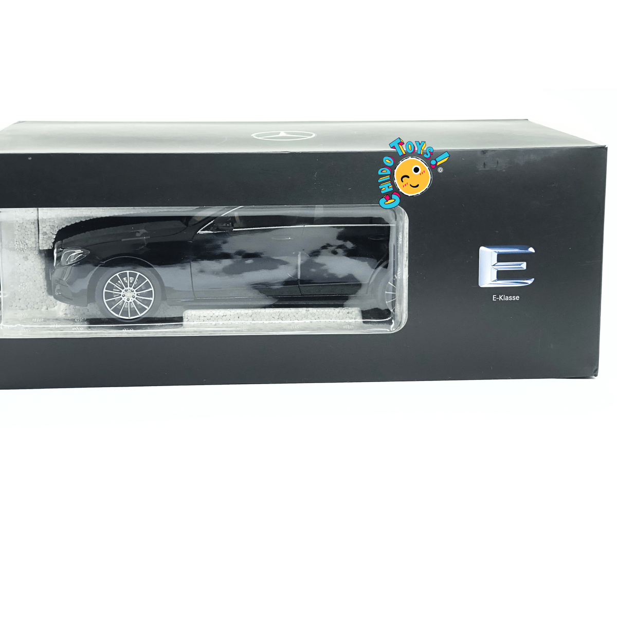 Mercedes-Benz Clase E W213 AMG Line iScale 1:18 Obsidian Black con apertura total - Chido Toys