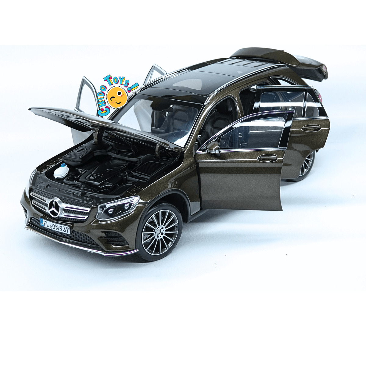 Mercedes-Benz GLC 1:18 Norev marrón metálico con apertura total - Chido Toys