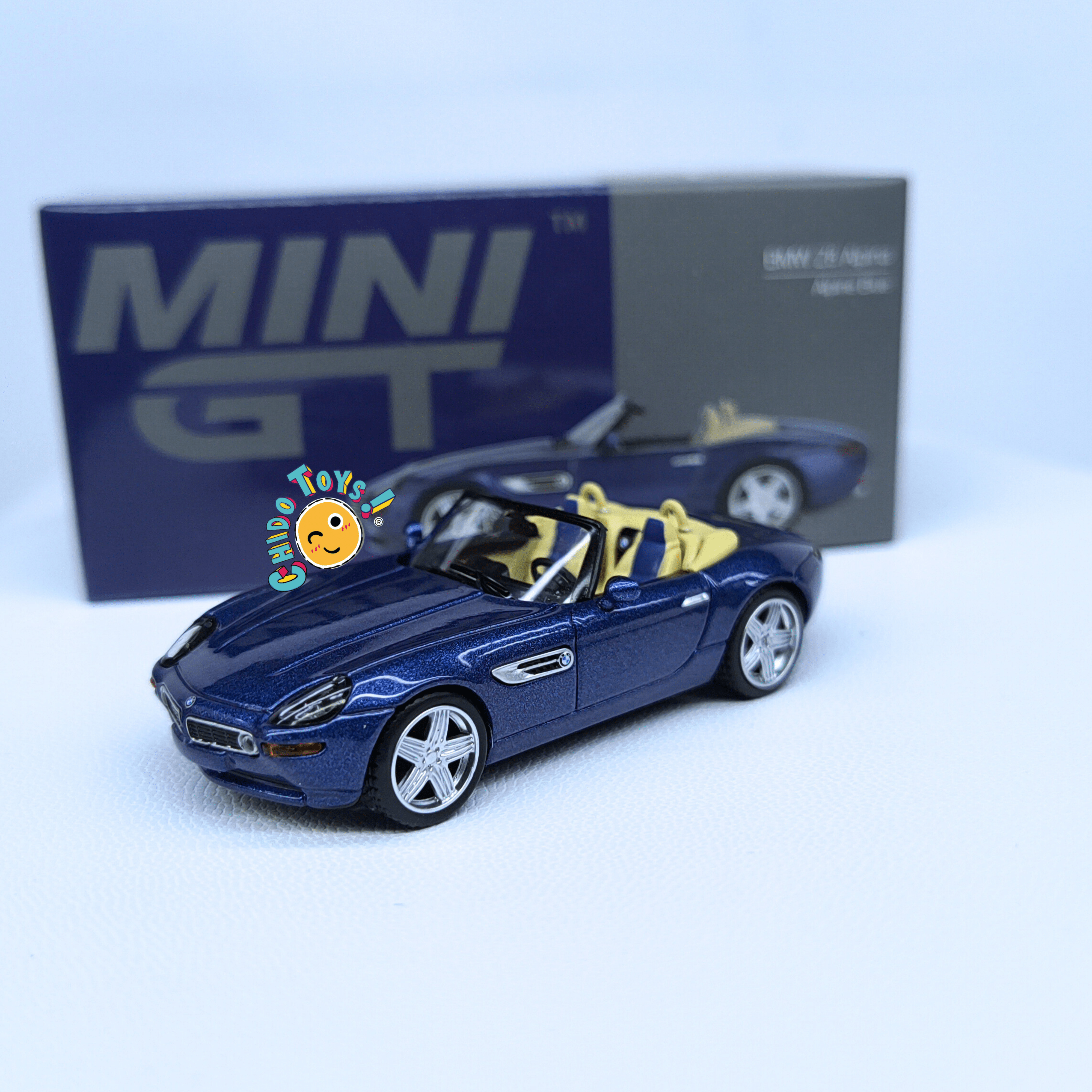 Mini GT BMW Z8 Alpina 1:64 Alpine Blue convertible - Chido Toys