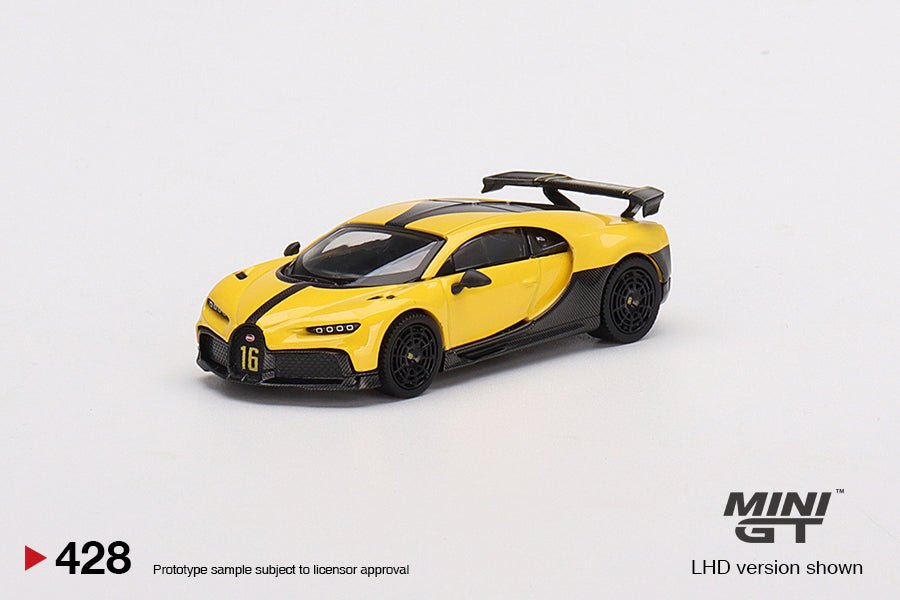 Mini GT Bugatti Chiron Pur Sport 1:64 amarillo MiJo - Chido Toys