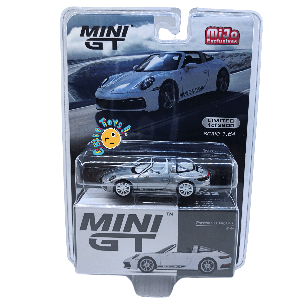 Mini GT CHASE Porsche 911 Targa 4S – Escala 1:64, Edición Especial - Chido Toys