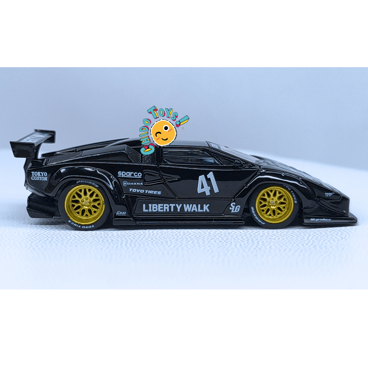 Mini GT Lamborghini Countach LB-WORKS 1:64 negro – Chido Toys