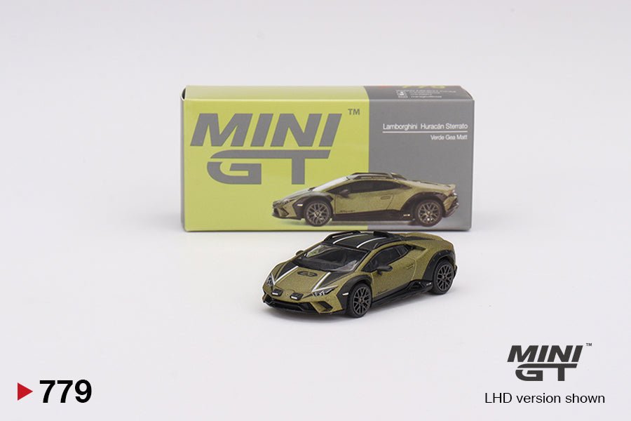 Mini GT Lamborghini Huracán Sterrato 1:64 verde mate off - road - Chido Toys
