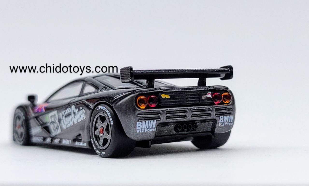 Mini GT McLaren F1 GTR Ueno Clinic 1:64 negro Le Mans - Chido Toys