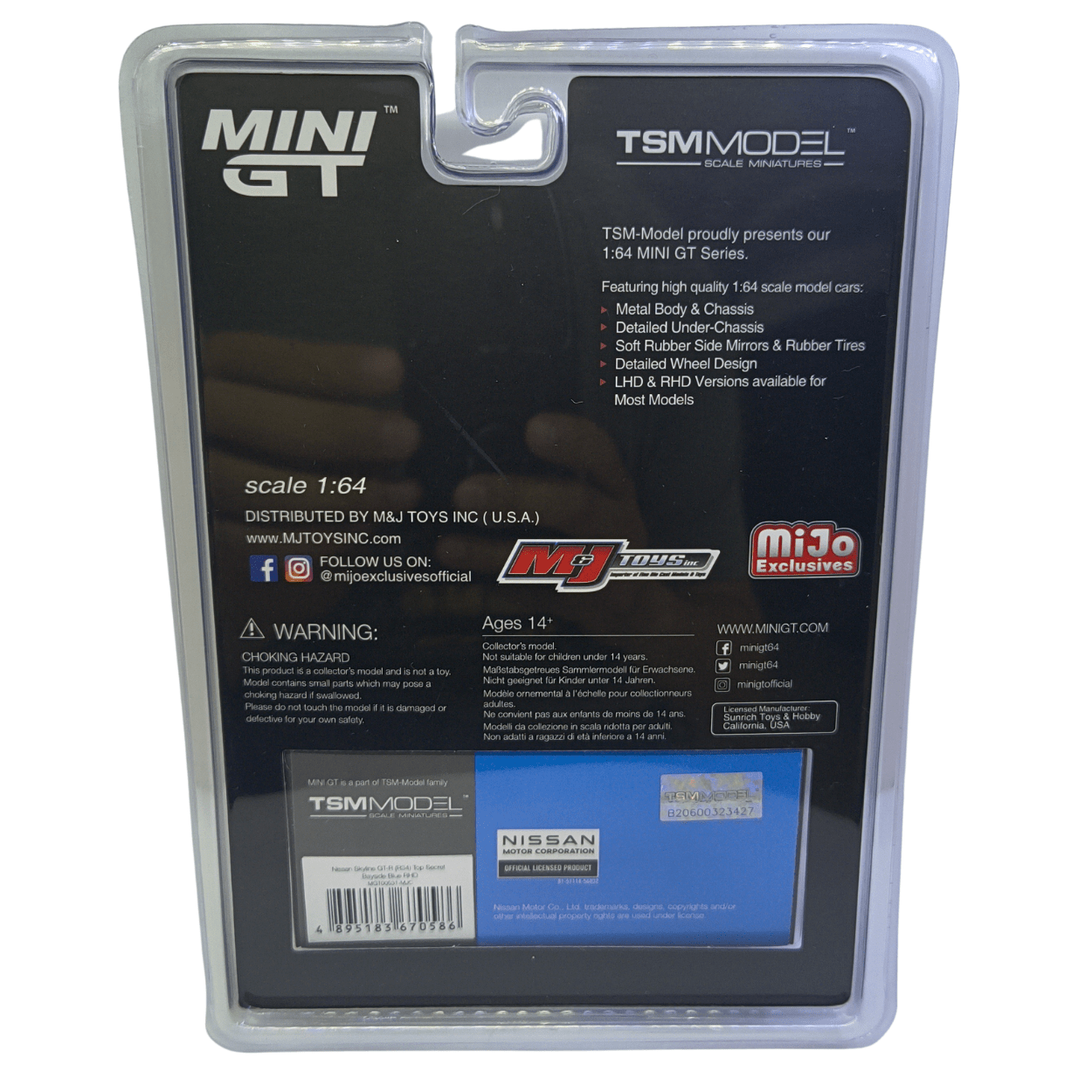 Mini GT × MiJo – Nissan Skyline GT - R R34 “Top Secret” CHASE (Silver/Gold) 1:64 - Chido Toys