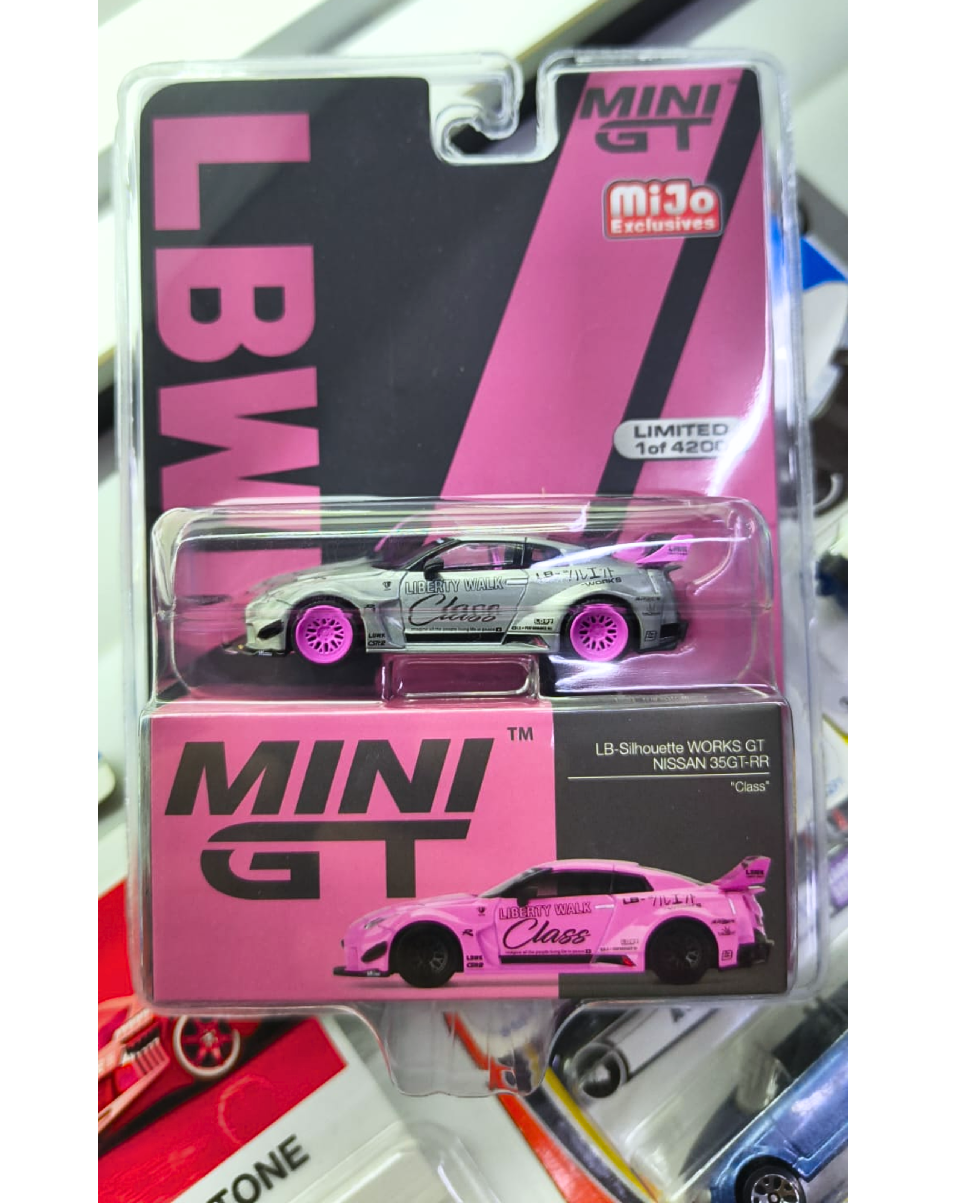 Mini GT Nissan 35GT - RR LBWK “Passion Pink” Modelo Raro – Escala 1:64 (Edición Limitada 1/3600) - Chido Toys