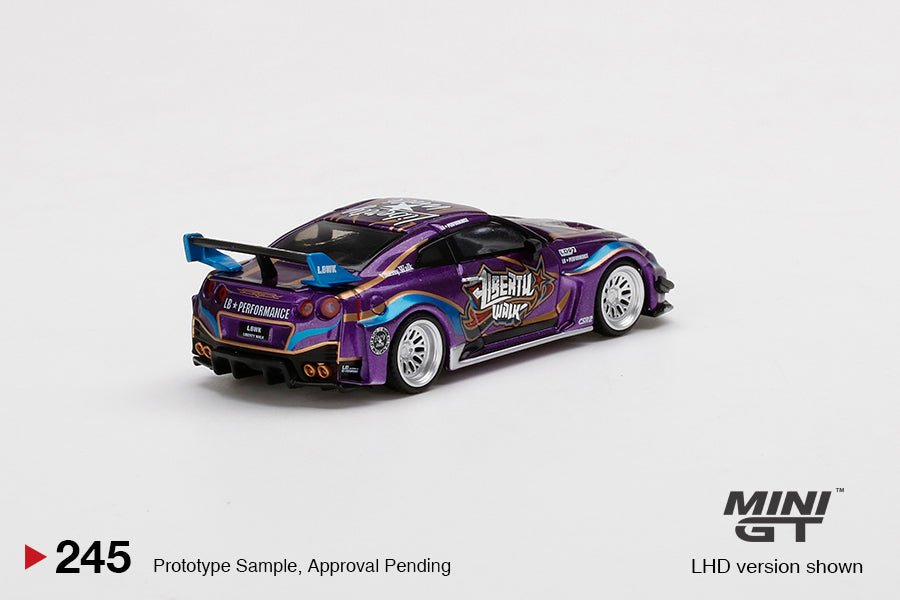 Mini GT Nissan GT - R R35 Liberty Walk 1:64 Purple Metallic - Chido Toys