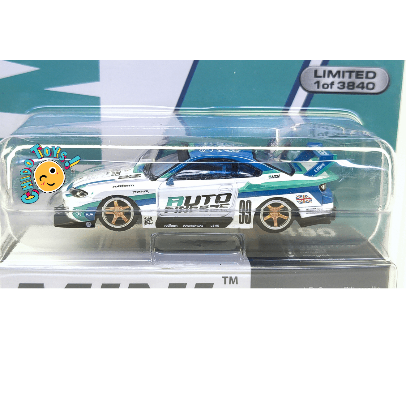 Mini GT Nissan LBWK Silvia S15 Auto Finesse 1:64 Chase - Chido Toys