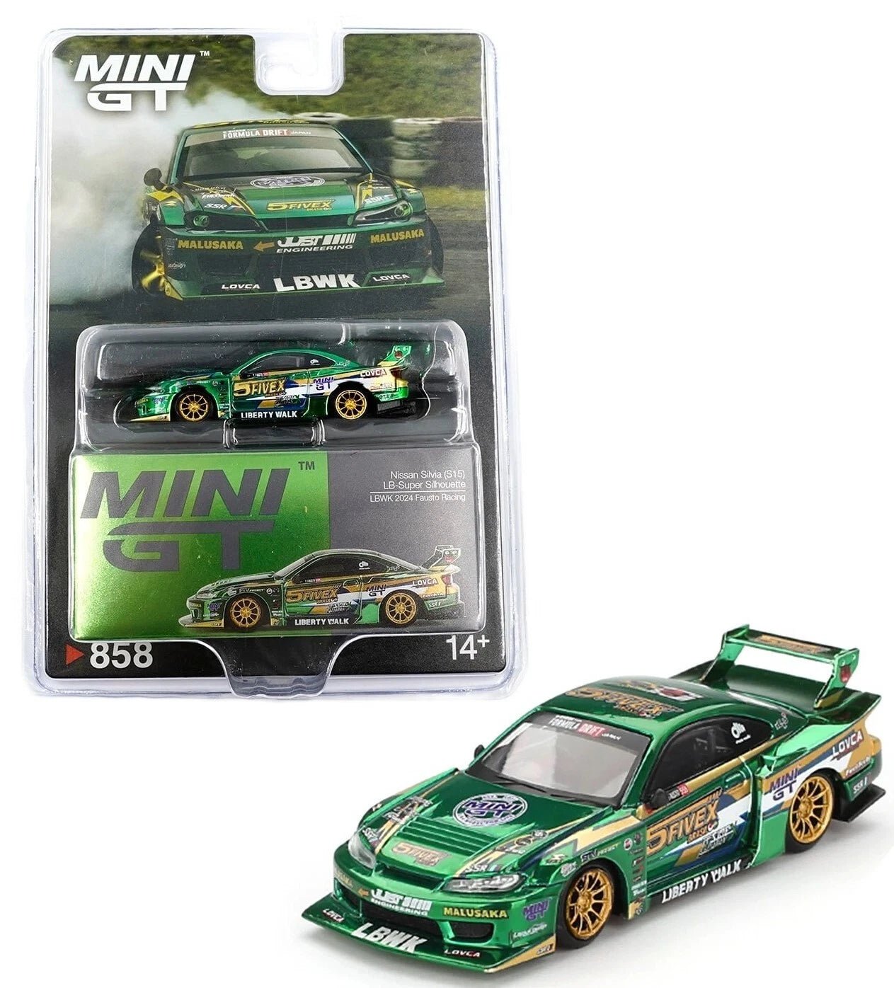 Mini GT Nissan Silvia S15 LB-Super Silhouette 1:64 FiveX Brasil - Chido Toys
