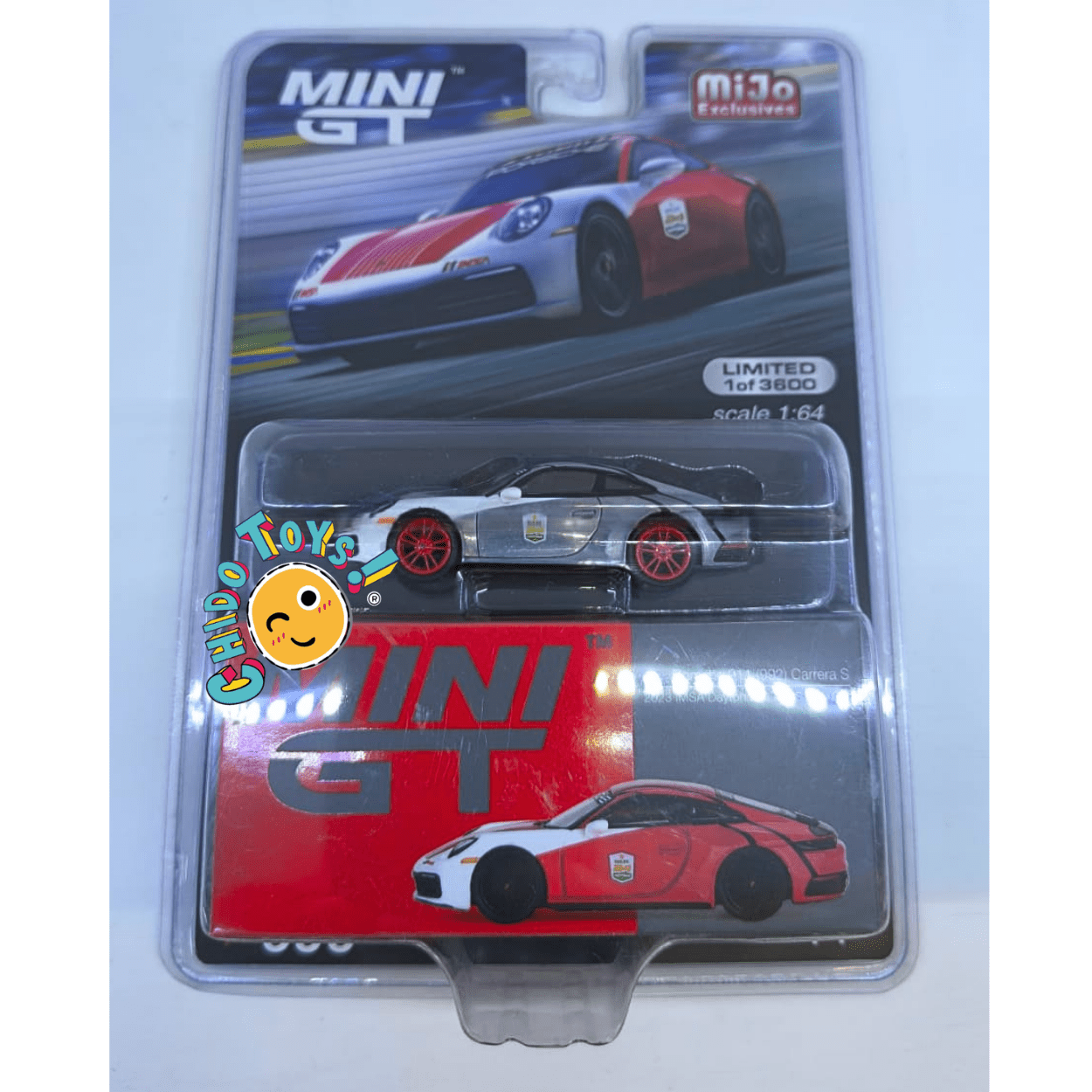 Mini GT Porsche 911 Carrera S 1:64 CHASE safety car - Chido Toys