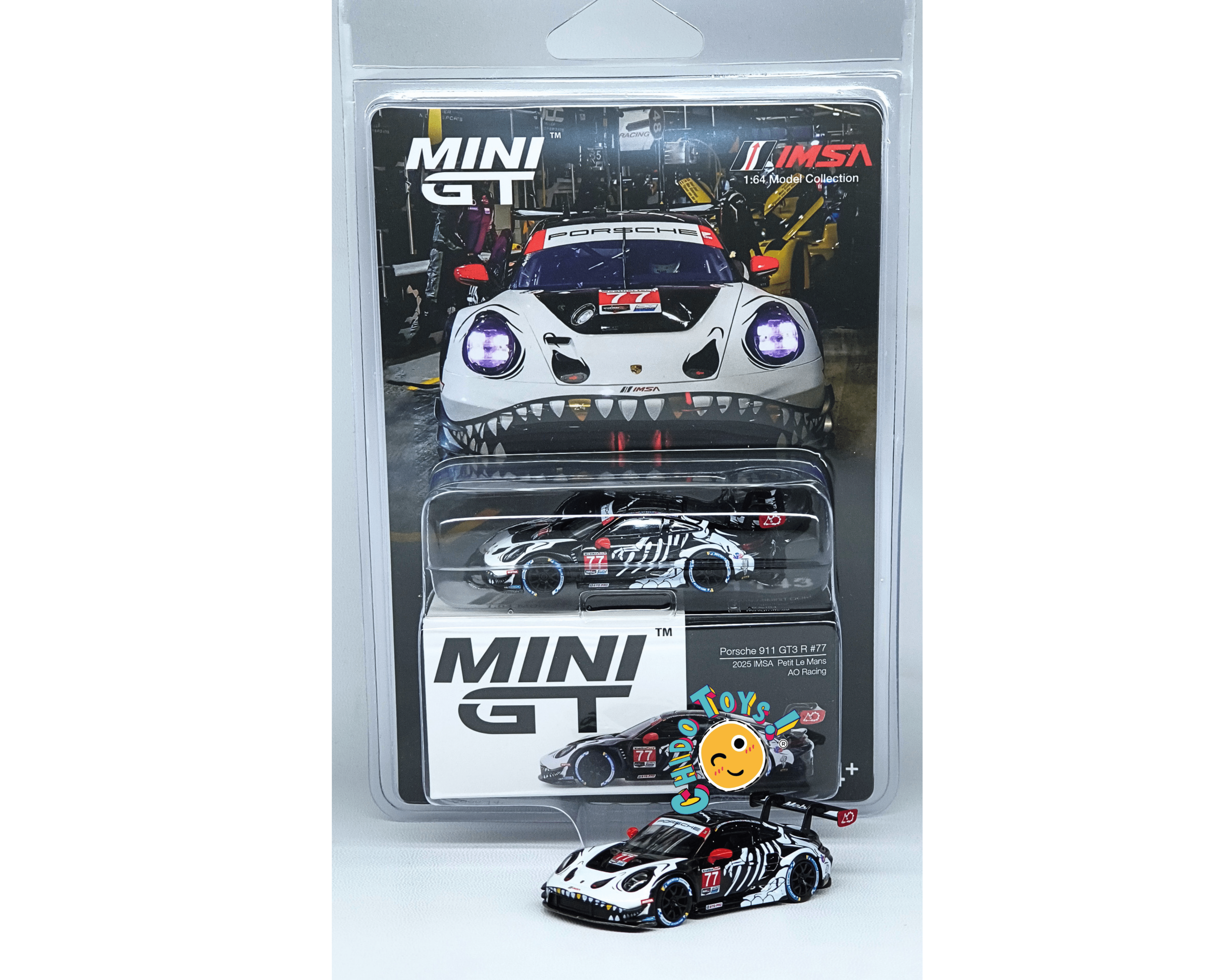 Mini GT Porsche 911 GT3 R Rexy 77 IMSA 1:64 Edición Especial - Chido Toys