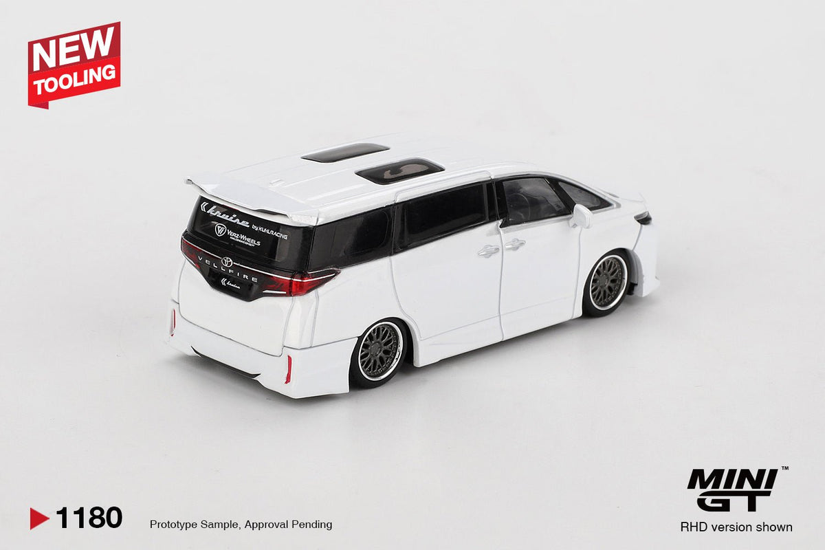 Mini GT Toyota Vellfire 40 KUHL 1:64 Blanco – Estilo VIP Japonés - Chido Toys