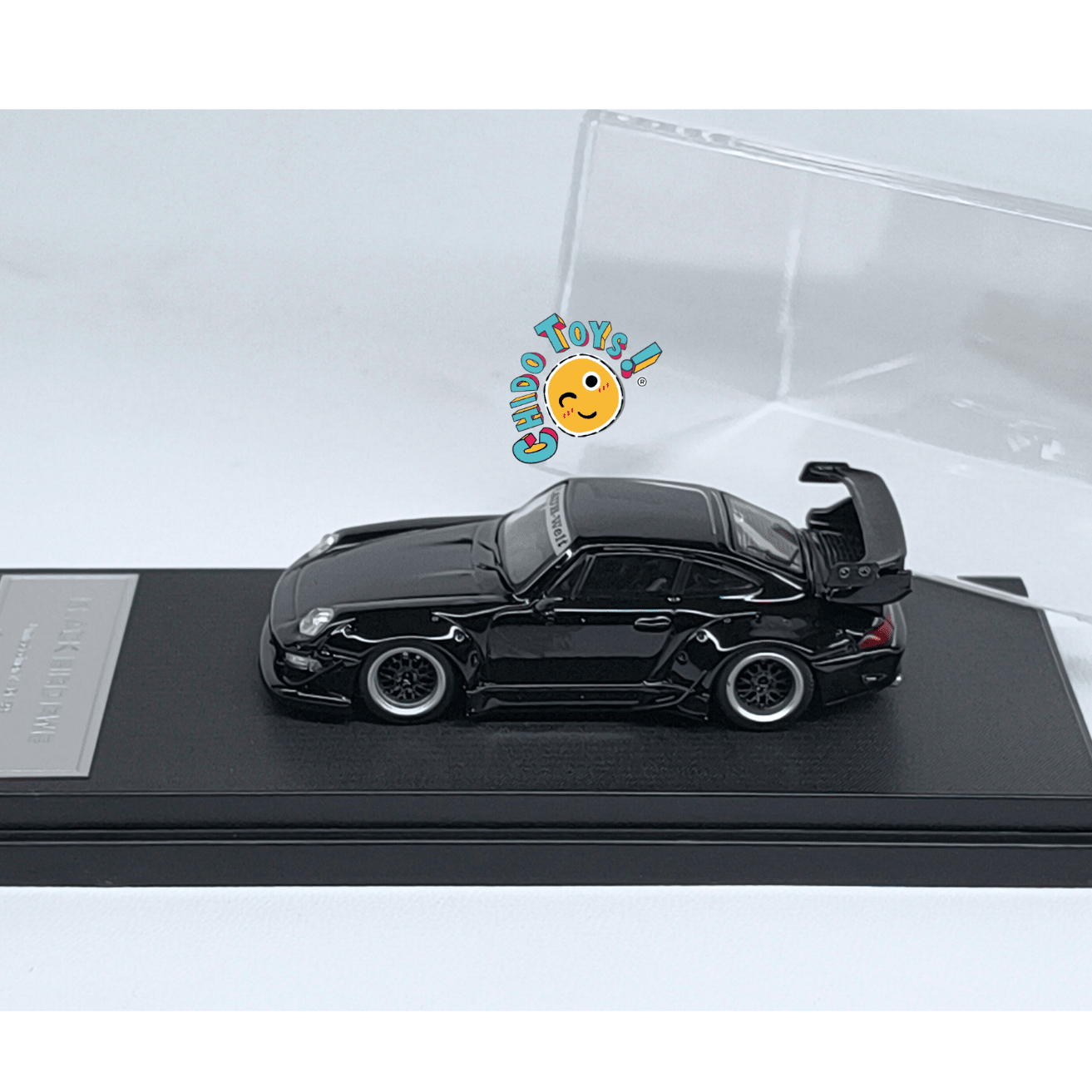 Mini Station Porsche 911 RWB Black Bird 1:64 edición limitada - Chido Toys
